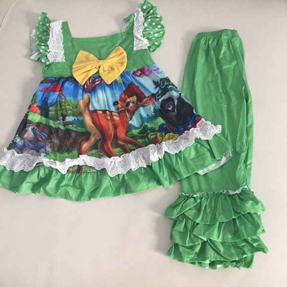 Bambi Cute ruffle tunic pants set - Picture 4 of 5